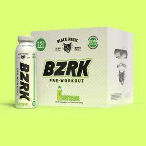 Black Magic Supply BZRK RTD Pre-Workout Drink - High Potency Energy & Focus - 12 Bottles